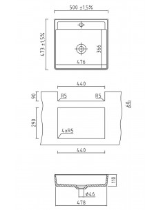 SYSTEMCERAM SANARA 50 Ceramic sink 2