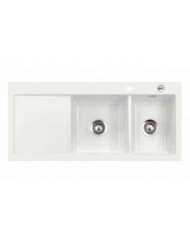 SYSTEMCERAM MERA DOUBLE Ceramic Kitchen sink