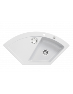 Systemceram Keradomo MERA ECK corner Ceramic kitchen sink 5051 2