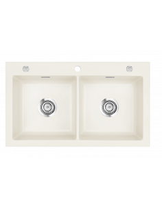 SYSTEMCERAM MERA TWIN Ceramic Kitchen sink 5062 2