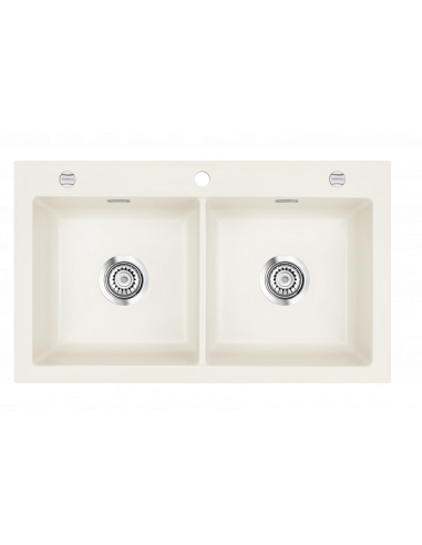 SYSTEMCERAM MERA TWIN Ceramic Kitchen sink 5062