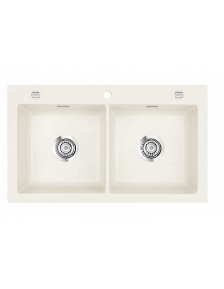 SYSTEMCERAM MERA TWIN Ceramic Kitchen sink 5062