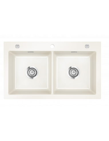 SYSTEMCERAM MERA TWIN Ceramic Kitchen sink