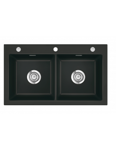 SYSTEMCERAM MERA TWIN Ceramic Kitchen sink 5062