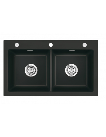 SYSTEMCERAM MERA TWIN Ceramic Kitchen sink 5062
