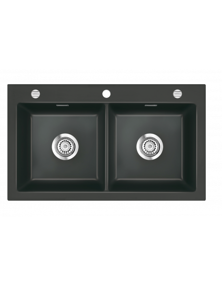 SYSTEMCERAM MERA TWIN Ceramic Kitchen sink 5062