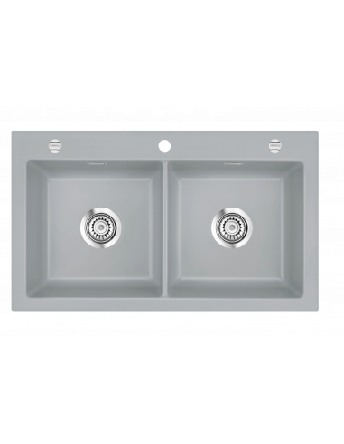 Systemceram MERA TWIN Ceramic Kitchen Sink