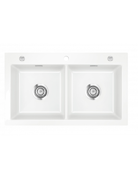SYSTEMCERAM MERA TWIN Ceramic Kitchen sink 5062
