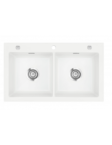 SYSTEMCERAM MERA TWIN Ceramic Kitchen sink 5062