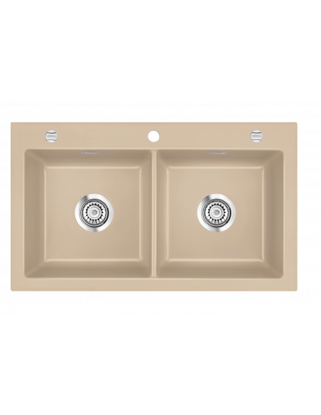SYSTEMCERAM MERA TWIN Ceramic Kitchen sink 5062