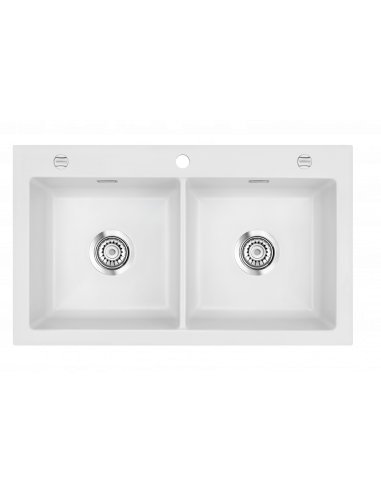 SYSTEMCERAM MERA TWIN Ceramic Kitchen sink