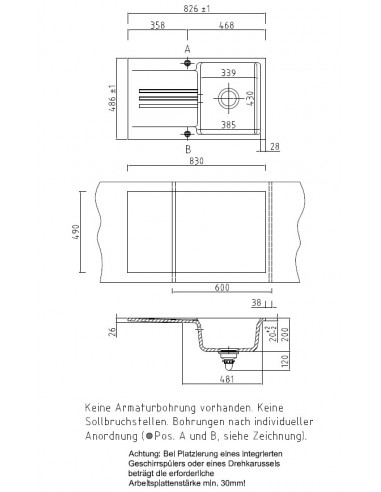 copy of SYSTEMCERAM Mera 24  FITTED SINKS