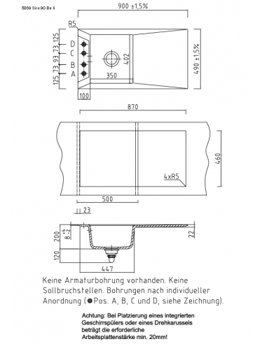 copy of SYSTEMCERAM Mera 24  FITTED SINKS