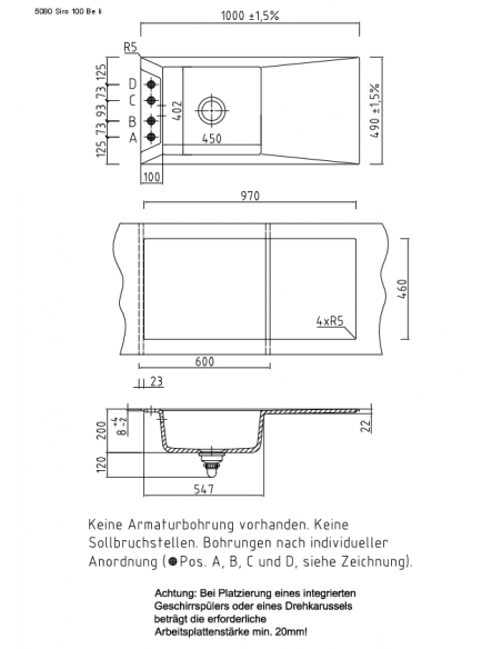 copy of SYSTEMCERAM Mera 24  FITTED SINKS